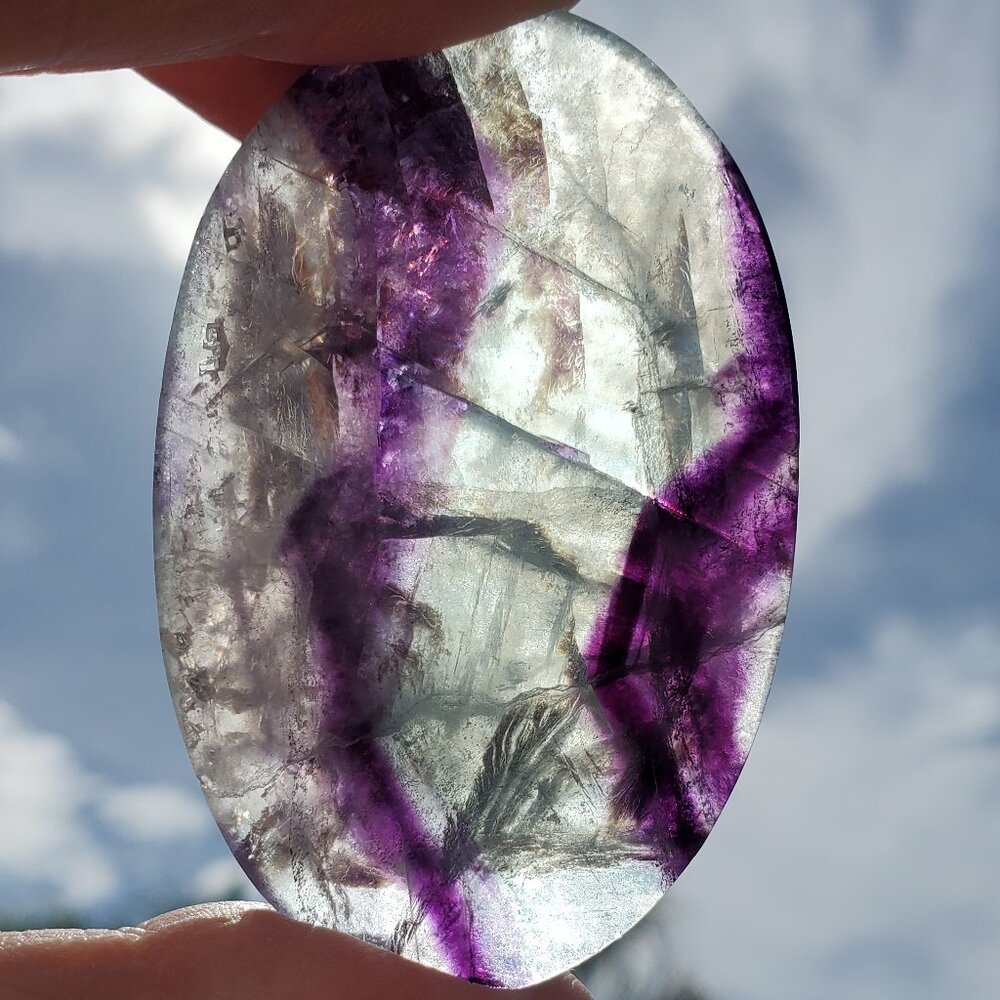 Fluorite Palm Stone